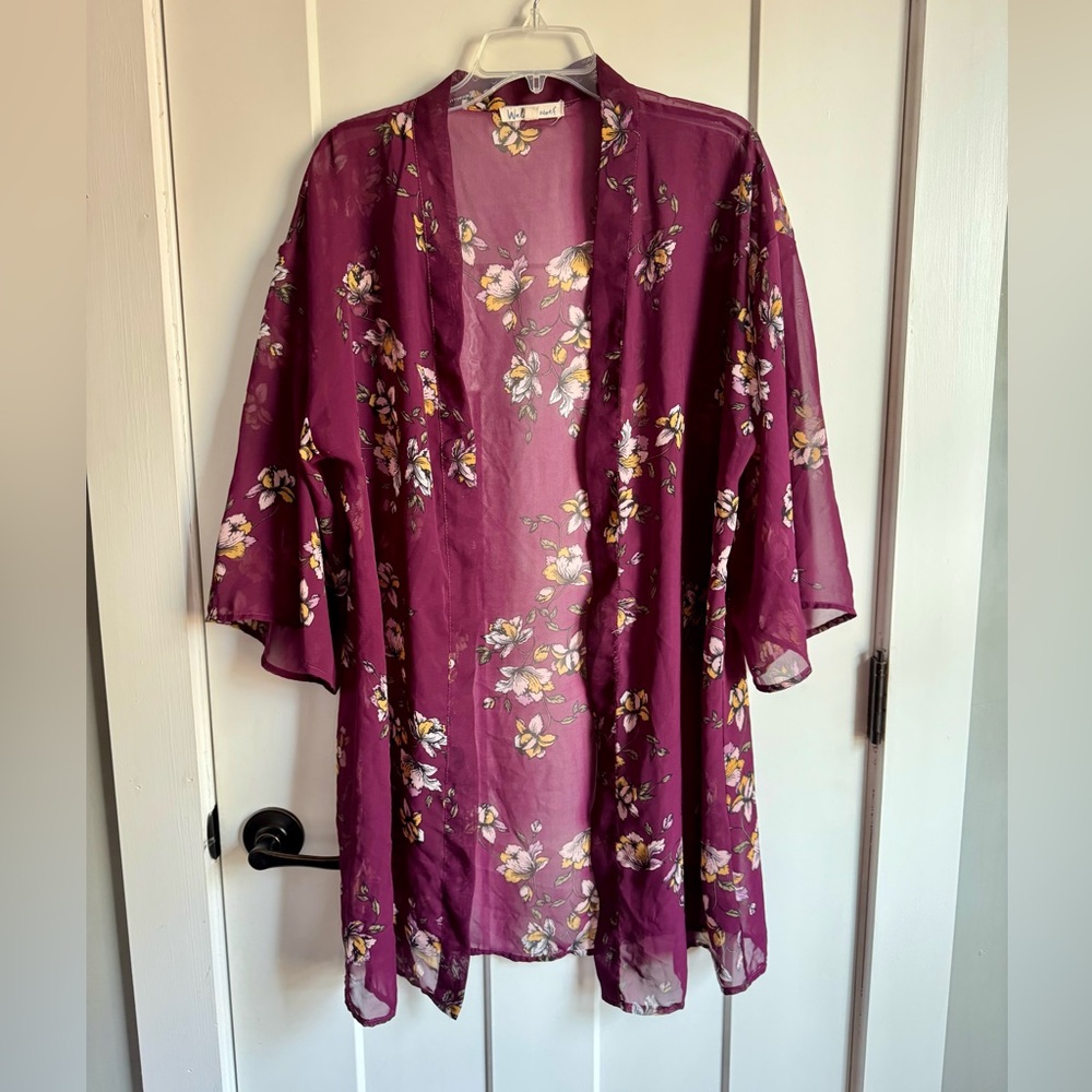 Wallflower Floral Kimono Top XL